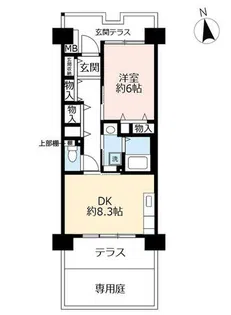 UR奈良学園前・鶴舞【0050105号室】の間取り