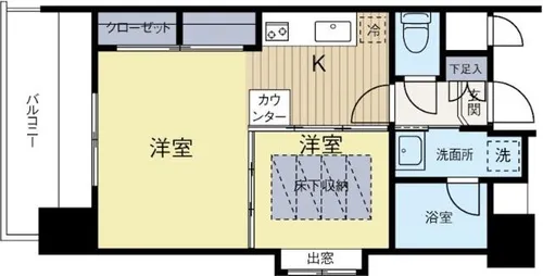 エステートモア天神マリーナ【12階】の間取り