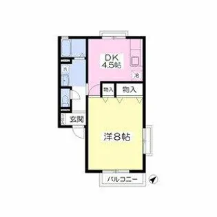 セジュール南別府【204号室】の間取り
