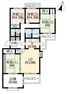 UR馬見南6丁目【0010101号室】の間取り