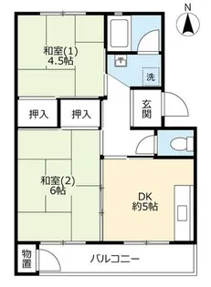 UR男山【D130401号室】の間取り