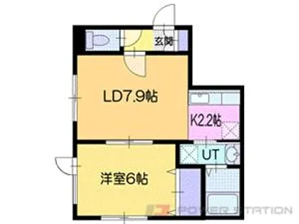 サフィール信濃【1階】の間取り