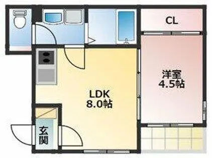 アンバー尾頭橋【1階】の間取り