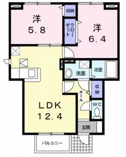 ティアラ コートA【1階】の間取り
