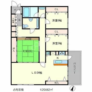 サンシティドムス鴨川【3階】の間取り