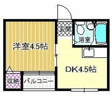 近鉄南大阪線河内松原駅4階建築34年【1階】の間取り