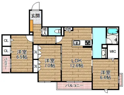 グラン ブランシェ【205号室】の間取り
