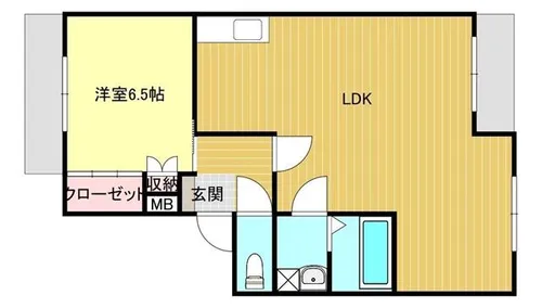 サントラップK【W-2-2号室】の間取り