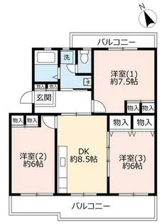 UR馬見南6丁目【0020405号室】の間取り