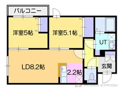 プラージュ銭函【4階】の間取り