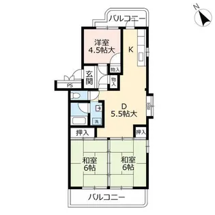 UR志徳【0350301号室】の間取り