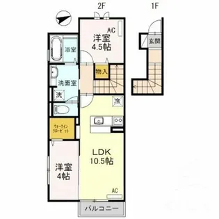 ミランジュエル【2階】の間取り