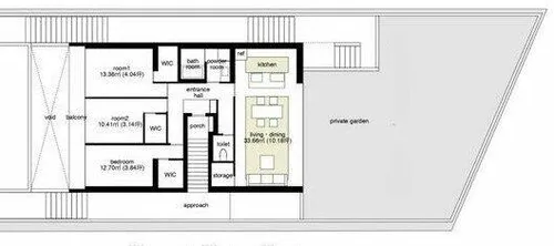 HARVEY RESIDENCE日和【B-2号室】の間取り