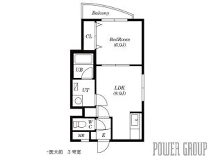 オルセー医大前【4階】の間取り