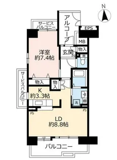 URアーバンラフレ鳴海【0060808号室】の間取り