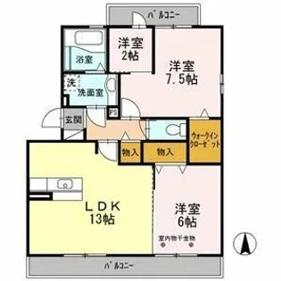 プラムガーデン【3階】の間取り