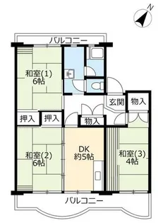 UR南花台【0190407号室】の間取り