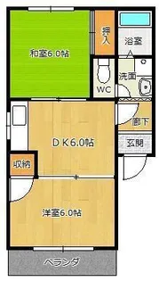 ニューライフキトー応仁町【A-205号室】の間取り