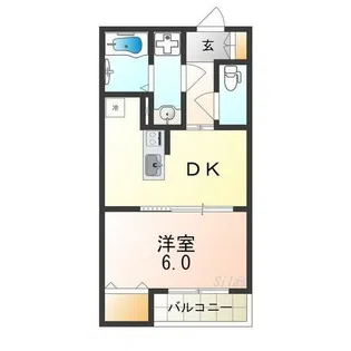 リビングライフ諏訪ノ森【1階】の間取り