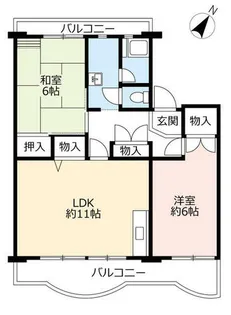 UR南花台【0190503号室】の間取り