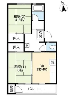 UR花山東【0210604号室】の間取り