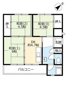 UR明石舞子【C460310号室】の間取り