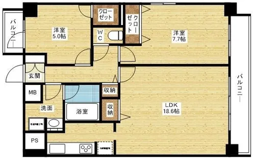 セノアタワー新大阪【12階】の間取り