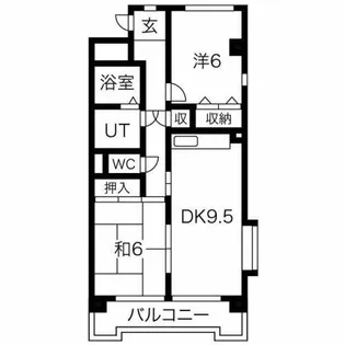 パーシモンガーデン【401号室】の間取り