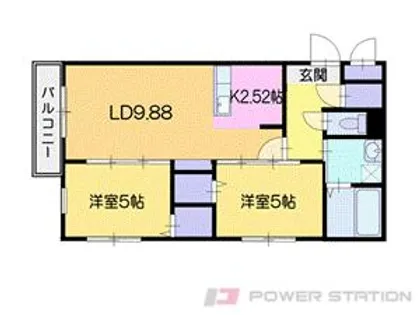 Factor恵庭(ファクター恵庭)【3階】の間取り
