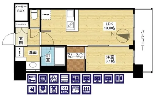 コンフォリア・リヴ新大阪西宮原ソルテラス【3階】の間取り