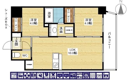 セレニテフラン新大阪【10階】の間取り