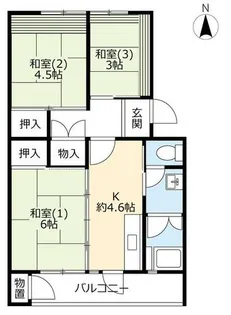 UR小栗栖北【0070304号室】の間取り