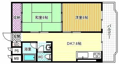 コーポ松原【2階】の間取り