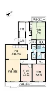 UR藤沢台第三【3150303号室】の間取り