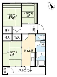 UR小栗栖北【0260503号室】の間取り