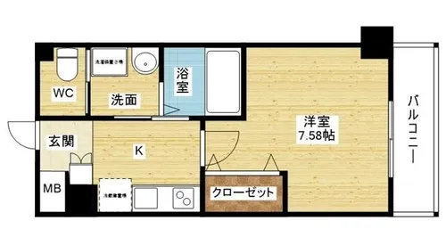 Lucir西三国【2階】の間取り