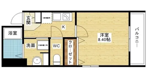 Lucir西三国【3階】の間取り
