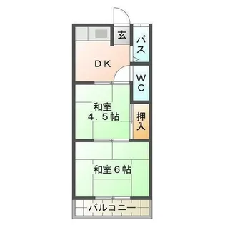 浜の宮ハイツ【202号室】の間取り