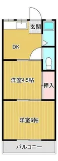 浜の宮ハイツ【2階】の間取り