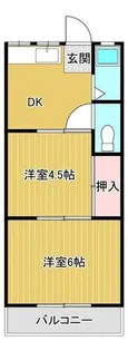 浜の宮ハイツ【202号室】の間取り