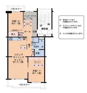 UR洛西竹の里【0150506号室】の間取り