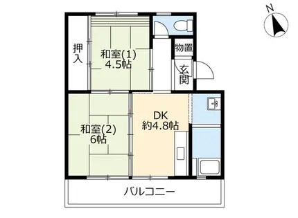 UR西大和星和台【0100509号室】の間取り