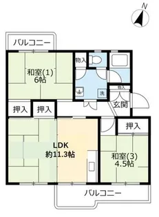 UR光明台【0190404号室】の間取り