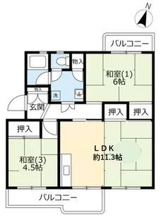 UR光明台【0190403号室】の間取り