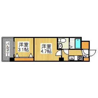 ハーバーサウスタワーNo.70【14階】の間取り