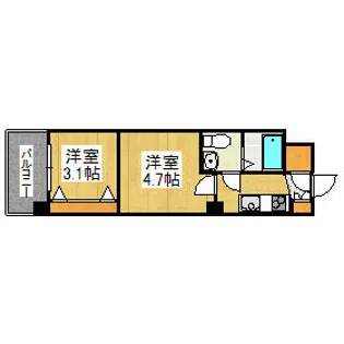 ハーバーサウスタワーNo.70【13階】の間取り