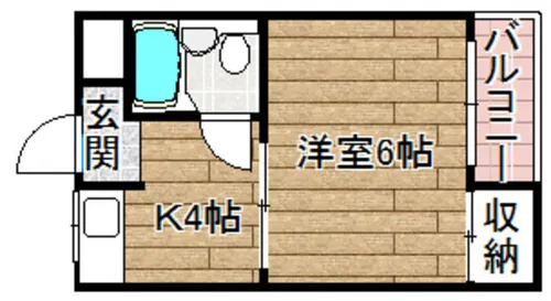 フレンズ高槻【201号室】の間取り