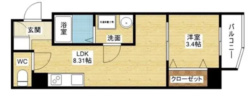 EIJU Tsukamoto【6階】の間取り
