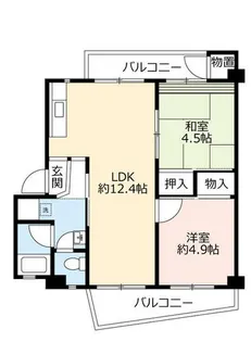 UR逆瀬川【0200402号室】の間取り