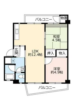 UR逆瀬川【0200402号室】の間取り